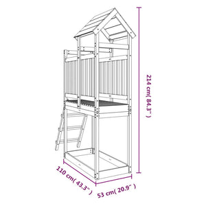 vidaXL Outdoor Playset 53x110x214 cm Solid Wood Pine