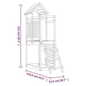 vidaXL Outdoor Playset 52.5x110.5x214 cm Solid Wood Douglas