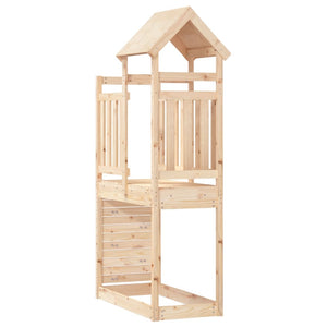 vidaXL Play Tower with Rockwall 53x110.5x214 cm Solid Wood Pine