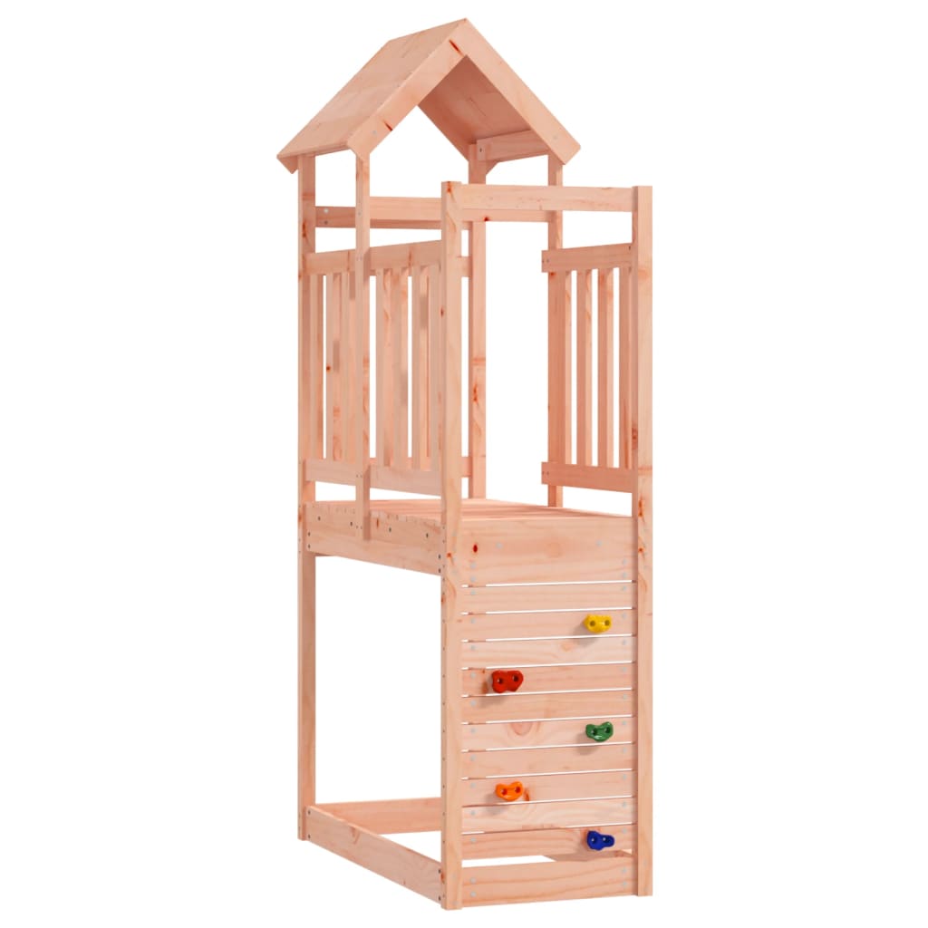 vidaXL Play Tower with Rockwall 53x110.5x214 cm Solid Wood Douglas