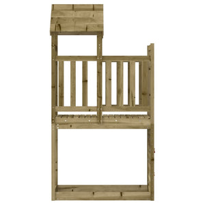 vidaXL Play Tower with Rockwall 53x110.5x214 cm Impregnated Wood Pine