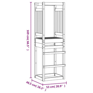 vidaXL Play Tower 53x46.5x169 cm Solid Wood Pine