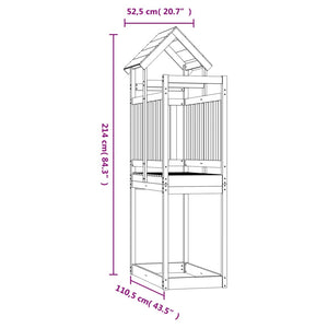 vidaXL Play Tower 52.5x110.5x214 cm Solid Wood Pine