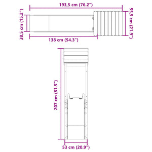 vidaXL Outdoor Playset Solid Wood Pine