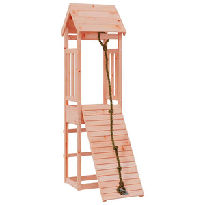 vidaXL Playhouse with Climbing Wall Solid Wood Douglas