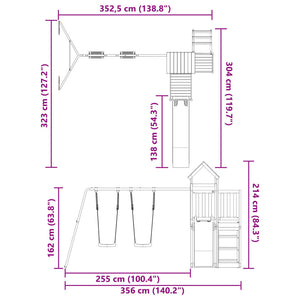 vidaXL Outdoor Playset Impregnated Wood Pine