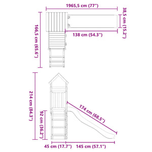 vidaXL Outdoor Playset Solid Wood Douglas