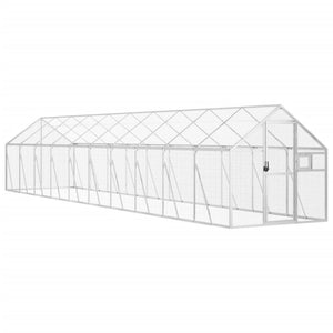 vidaXL Aviary Silver 1.79x10x1.85 m Aluminium