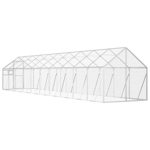 vidaXL Aviary Silver 1.79x10x1.85 m Aluminium