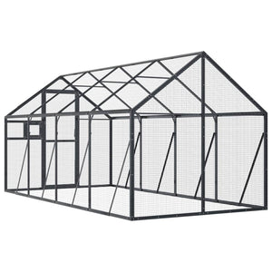 vidaXL Aviary Anthracite 1.79x4x1.85 m Aluminium