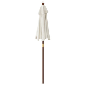 vidaXL Garden Parasol with Wooden Pole Sand 196x231 cm