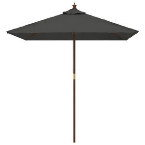 vidaXL Garden Parasol with Wooden Pole Anthracite 198x198x231 cm