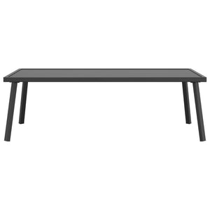 vidaXL Garden Coffee Table Anthracite 110x55x35cm Steel