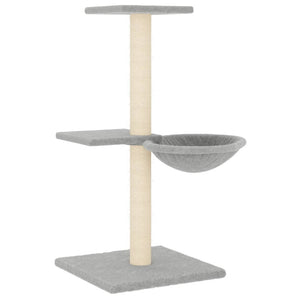 vidaXL Cat Tree with Sisal Scratching Posts Light Grey 72 cm