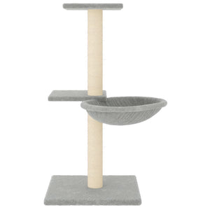 vidaXL Cat Tree with Sisal Scratching Posts Light Grey 72 cm