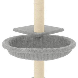 vidaXL Cat Tree with Sisal Scratching Posts Light Grey 72 cm