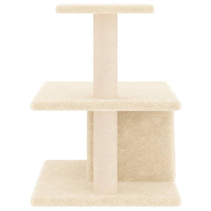 vidaXL Cat Tree with Sisal Scratching Posts Cream 48 cm