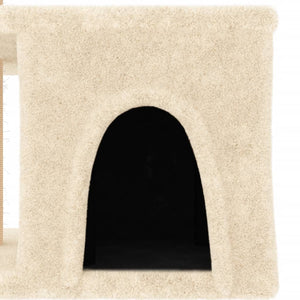 vidaXL Cat Tree with Sisal Scratching Posts Cream 48 cm