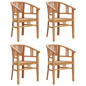 vidaXL 5 Piece Garden Dining Set Solid Wood Teak