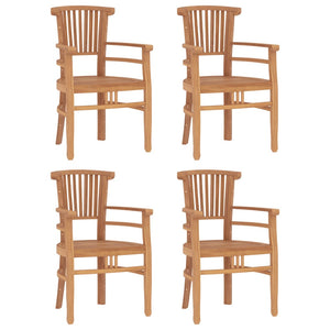 vidaXL 5 Piece Garden Dining Set Solid Wood Teak