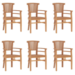 vidaXL 7 Piece Garden Dining Set Solid Wood Teak