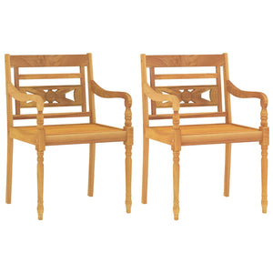 vidaXL 3 Piece Garden Dining Set Solid Wood Teak