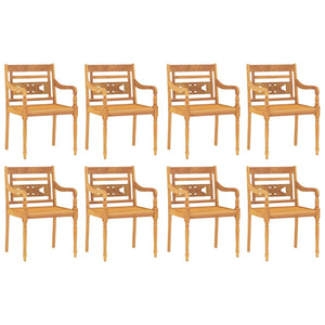 vidaXL 9 Piece Garden Dining Set Solid Wood Teak