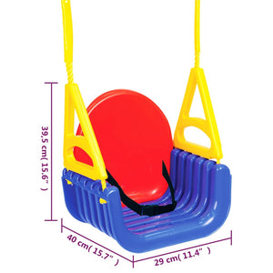 vidaXL 3-in-1 Swing Seat for Children 29x40x39.5 cm Polypropylene