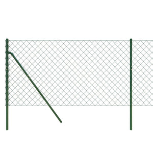 vidaXL Chain Link Fence Green 1x10 m