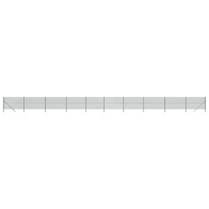 vidaXL Chain Link Fence Green 1.6x25 m