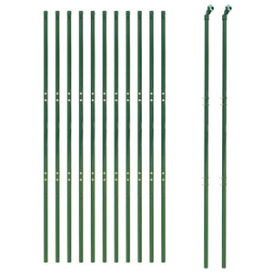 vidaXL Chain Link Fence Green 1.6x25 m