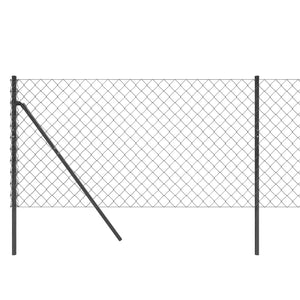 vidaXL Chain Link Fence Anthracite 1x10 m