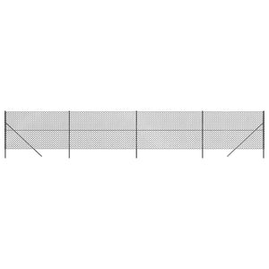 vidaXL Chain Link Fence Anthracite 1.4x10 m