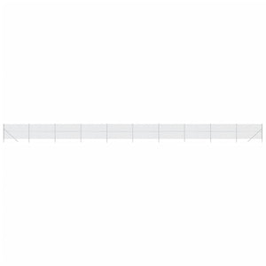 vidaXL Chain Link Fence Silver 1.6x25 m