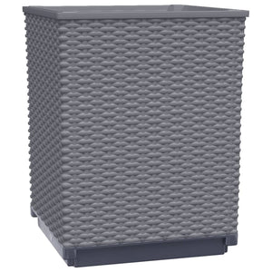 vidaXL Planters 4 pcs Dark Grey 30x30x37 cm Polypropylene