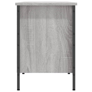 vidaXL Shoe Cabinet Grey Sonoma 131x35x50 cm Engineered Wood