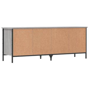 vidaXL Shoe Cabinet Grey Sonoma 131x35x50 cm Engineered Wood