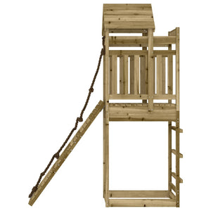 vidaXL Playhouse with Climbing Wall Impregnated Wood Pine