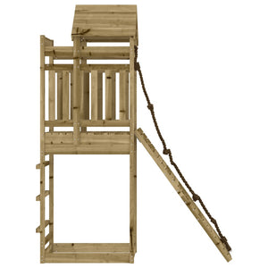 vidaXL Playhouse with Climbing Wall Impregnated Wood Pine