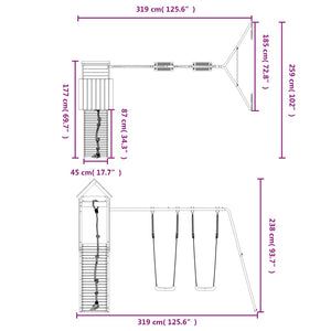 vidaXL Outdoor Playset Impregnated Wood Pine