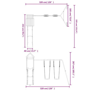 vidaXL Outdoor Playset Solid Wood Douglas