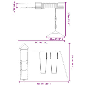 vidaXL Outdoor Playset Impregnated Wood Pine