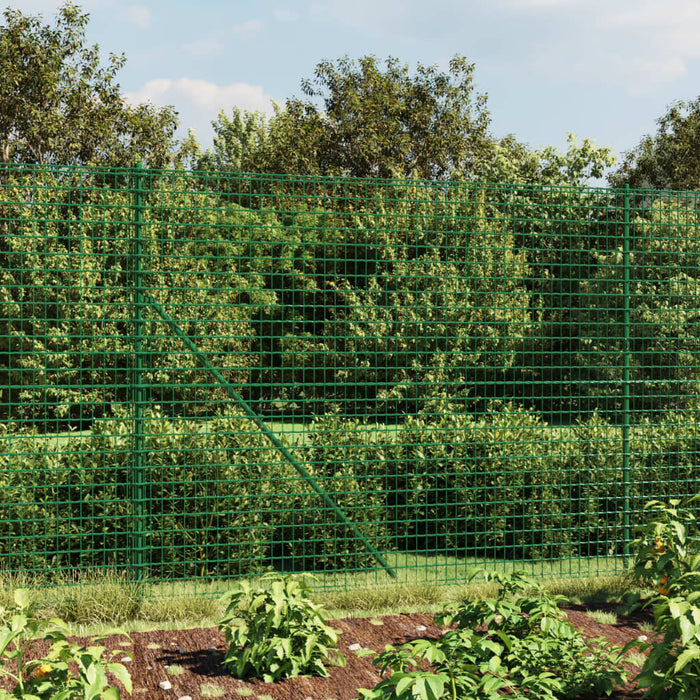 vidaXL Wire Mesh Fence Green 1.8x25 m Galvanised Steel