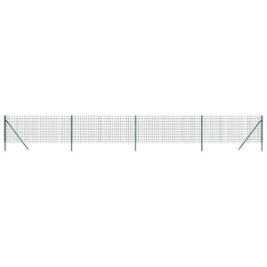 vidaXL Wire Mesh Fence Green 1x10 m Galvanised Steel