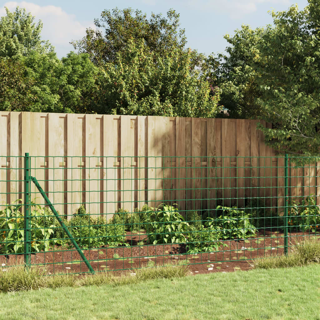 vidaXL Wire Mesh Fence Green 1x10 m Galvanised Steel