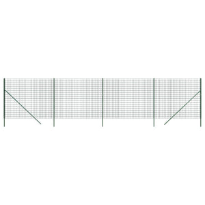 vidaXL Wire Mesh Fence Green 1.6x10 m Galvanised Steel