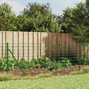 vidaXL Wire Mesh Fence Green 0.8x25 m Galvanised Steel