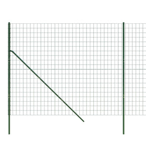 vidaXL Wire Mesh Fence Green 1.6x25 m Galvanised Steel