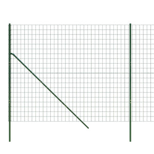 vidaXL Wire Mesh Fence Green 1.8x25 m Galvanised Steel