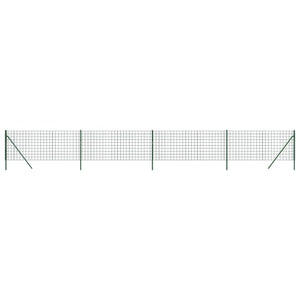 vidaXL Wire Mesh Fence Green 1x10 m Galvanised Steel